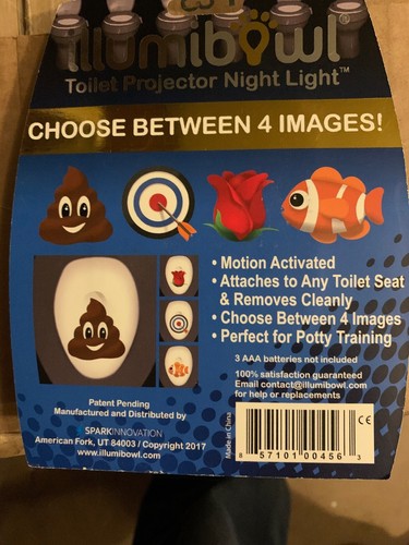 SEE DESCRIPTION!! New IllumiBowl Toilet Night Light Potty Train Motion Activated - Picture 2 of 2