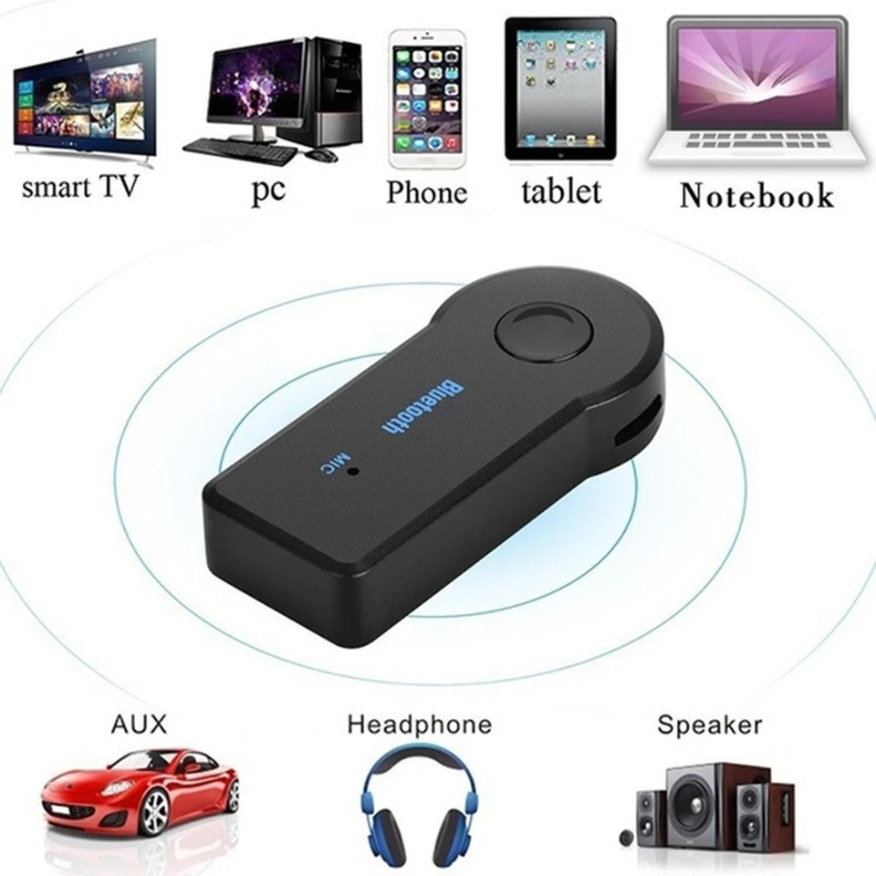 Wireless Bluetooth Receiver 3.5mm AUX Audio Stereo Music Home Car Adapter TO - Image 2 of 4