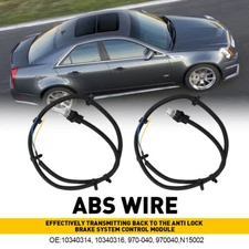 2x ABS Wheel Speed Sensor Wire Harness Plug Pigtail for Chevrolet Buick Cadillac