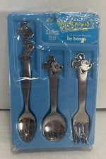 Vintage Walt Disney Stainless Dinnerware Mickey Mouse 1970s Theme Park Tag