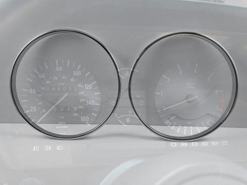 Per BMW 6 E24 1975-1989 Polished aluminum rings for the dashboard gauge 2pcs - Imagen 4 de 8