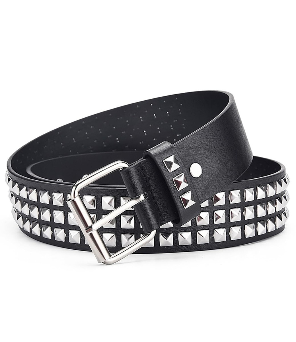 Studded Belt Women Y2K Spike Belts Adult Black Rivet Girl Stud