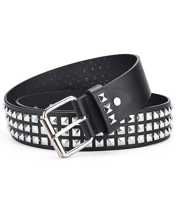Studded Belt Women Y2K Spike Belts Adult Black Rivet Girl Stud Studded Belt Women Y2K Spike Belts Adult Black Rivet Girl Stud