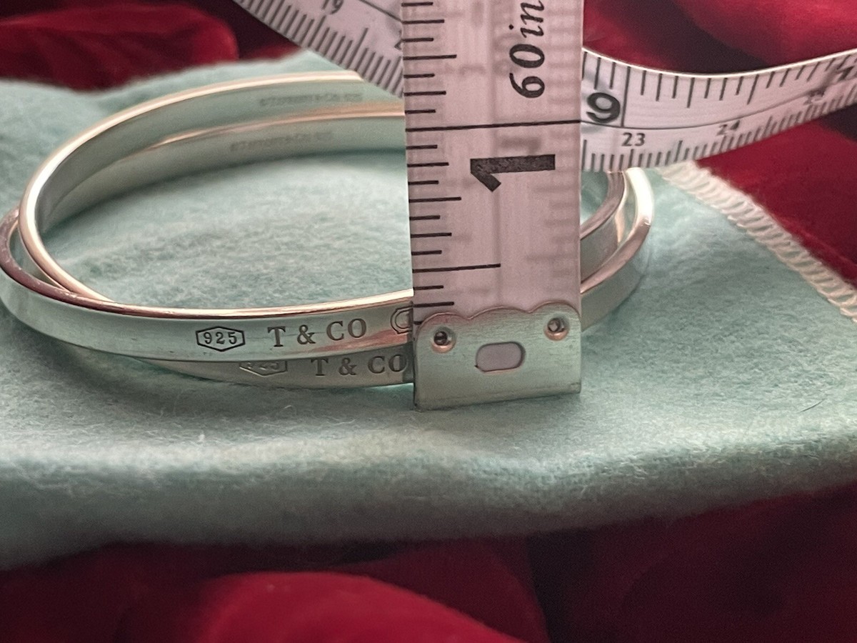 TIFFANY & CO. 1837 925 sterling silver interlocking bangle