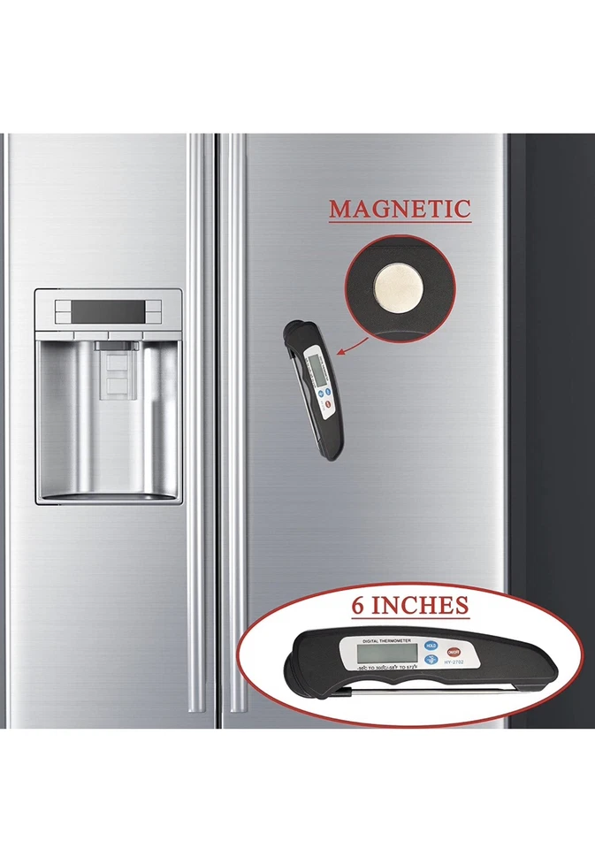 Jeringa inyectora de carne de adobo agujas de acero inoxidable garras termómetro cepillo Foto 3 de 4