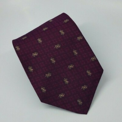 Vintage Robert Talbott Best of Class Silk Tie Purple Gold Geometric 56 x 3.5