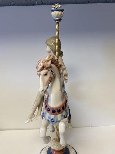 Lladro Retired Girl On A Carrousel By Jose Puche - Picture 4 of 8