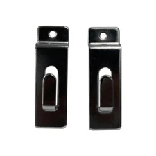 2Pcs Chrome Single Notch Slatwall Hook Hooks Retail Display Metal Picture Hanger