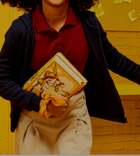 New $34.00 CHAPS Knitted Girls Hooded Navy Sweater Zip Front 2 Pockets  Size: 6