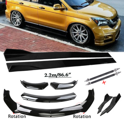 For Honda Pilot 2003-2023 Front Bumper Lip Spoiler Diffuser Splitter Rear Side S