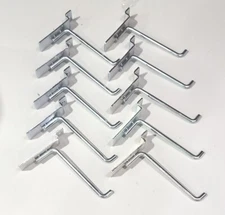 10PCS Slatwall Hooks 4 inches Wall Panel Hook Retail Home Garage Hanger