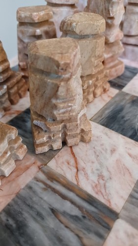 Handmade Stone Marble Chess Set Game - Picture 8 of 24