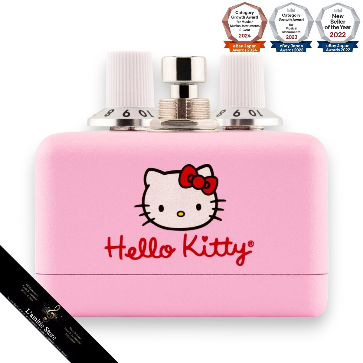 Fender x Hello Kitty Fuzz Pink Guitar Effect Pedal Compact