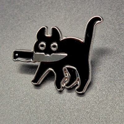 Pin Anstecker Katze Meme Peace was Never an Option Cat Battlecat Catlover Cat