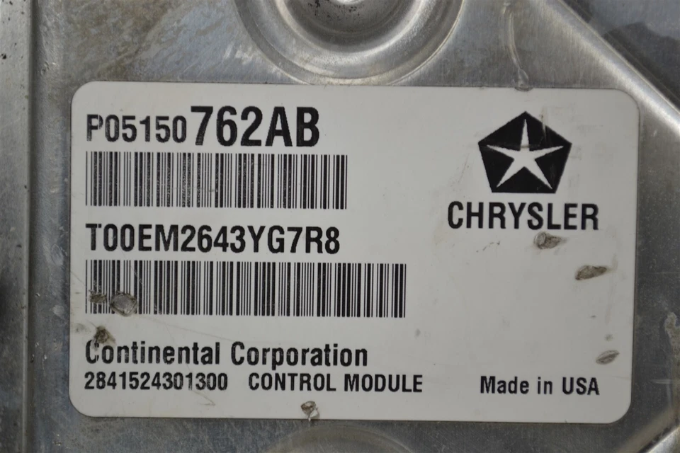 Unidad de control del motor P05150762AB JEEP PATRIOT 2013-2016 ECU ECM módulo 1N1 121 B3 Foto 3 de 4