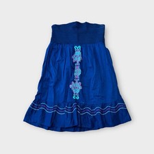 Lane Bryant Tank Dress Size 18/20 Embroidered Stretch Top Sleeveless Boho Beach