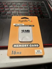 XYAB Nintendo GameCube Wii Memory Card 16mb 251 Blocks White New Sealed