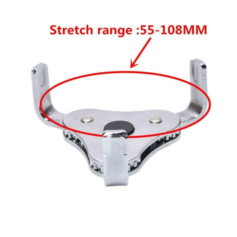 AdjustableAuto Tool 3 Jaws Two Ways Oil Filter Wrench Spanner Remover 55-108mm - Image 4 of 4
