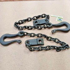 M100 M416 Military Trailer Safety Chain Set of 2 NOS. Willys Jeep M38 M151 M101.