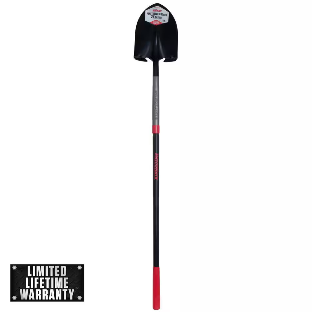 Poweredge 48 In. Fiberglass Handle Super Socket Digging Shovel