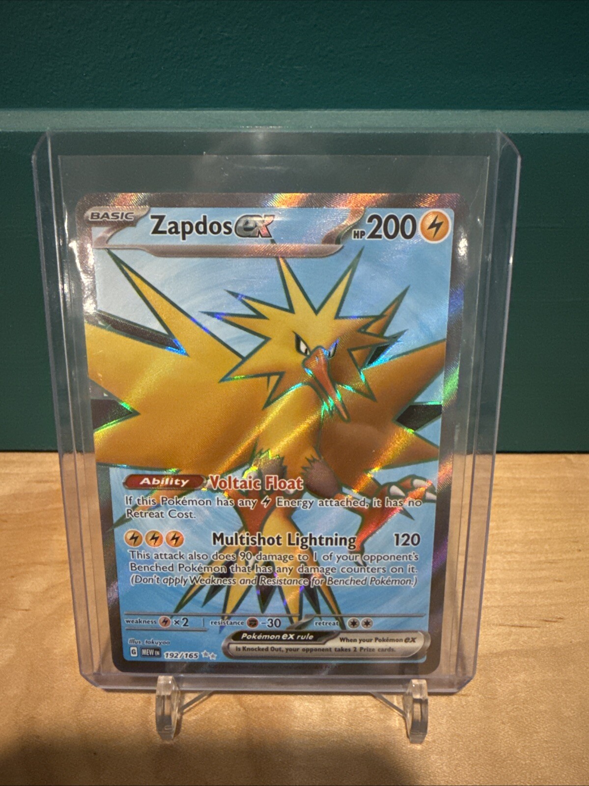 Zapdos ex 192/165 Sv: Scarlet & Violet 151 Holo