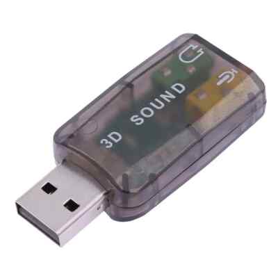 USB Sound Card 5.1 CH 3D Audio-Adapter Virtual 5.1 EAX2.0 A3D 1.0