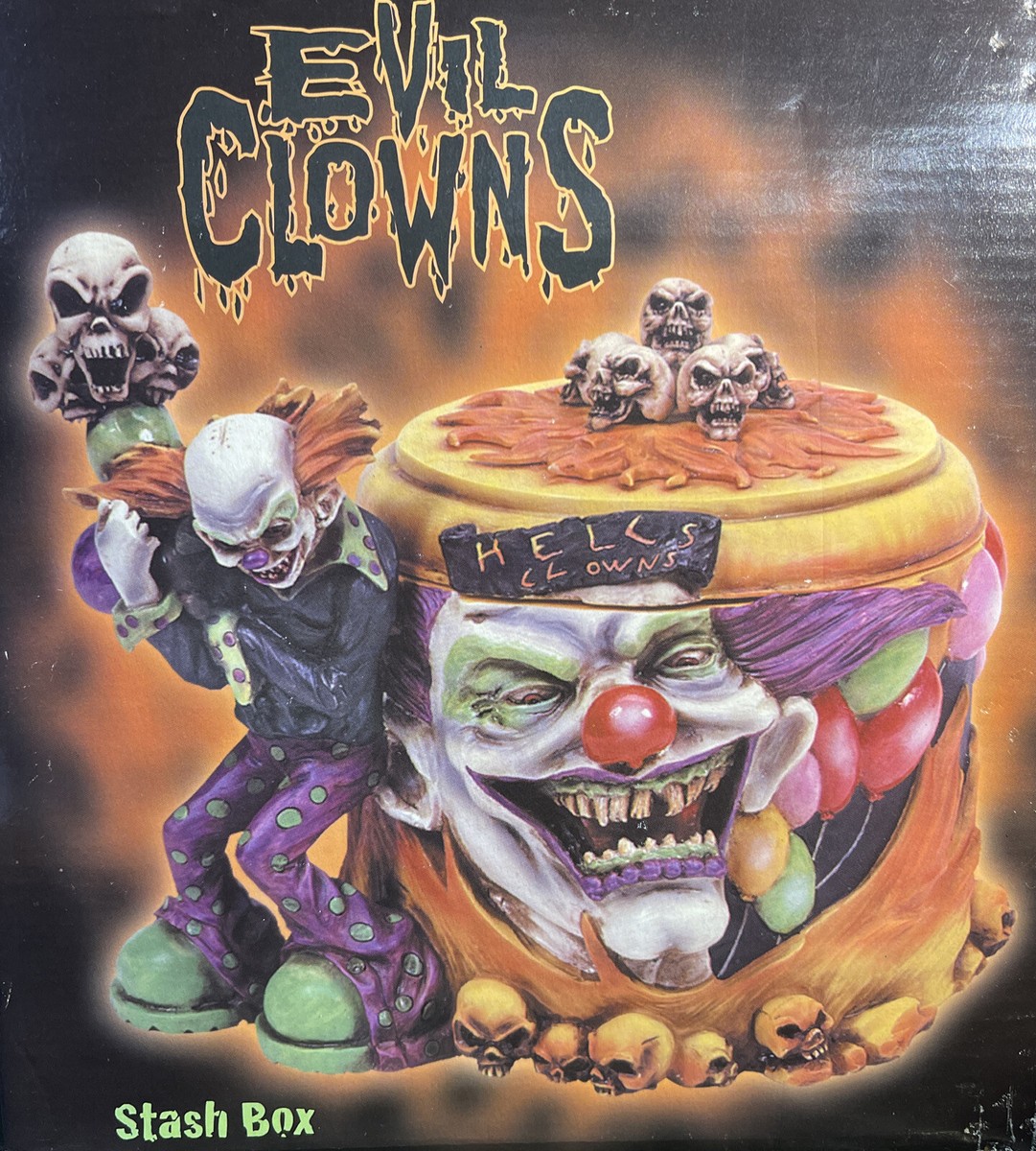 SPENCERS “EVIL CLOWNS STASH BOX” 🎈Cookie Jar 🎈Era 2000-2009 VTG