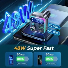 JOYROOM Bluetooth 5.3 FM Transmitter Car Adapter, Stronger Dual Mics  Hifi Dee