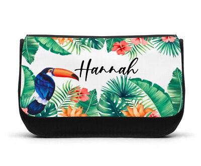Personalisiertes Federmäppchen Mädchen Schminktasche Tropical Urlaub Schule Weihnachten Füller