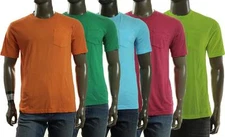 NEW MENS CLUB ROOM CREW NECK CHEST POCKET SHORT SLEEVE COTTON TEE  T SHIRT