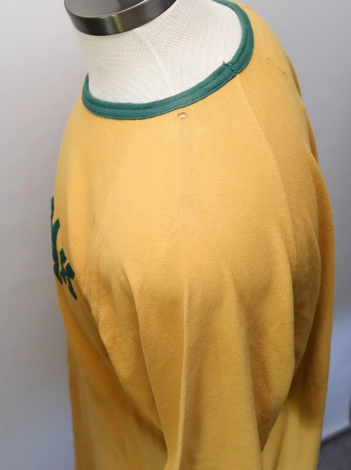 Camisa FOURSTAR WEAR CO "ROBLE" XL Piqué Amarillo **BLEMA Tiene Agujero** Nueva de Lote Antiguo Foto 4 de 4