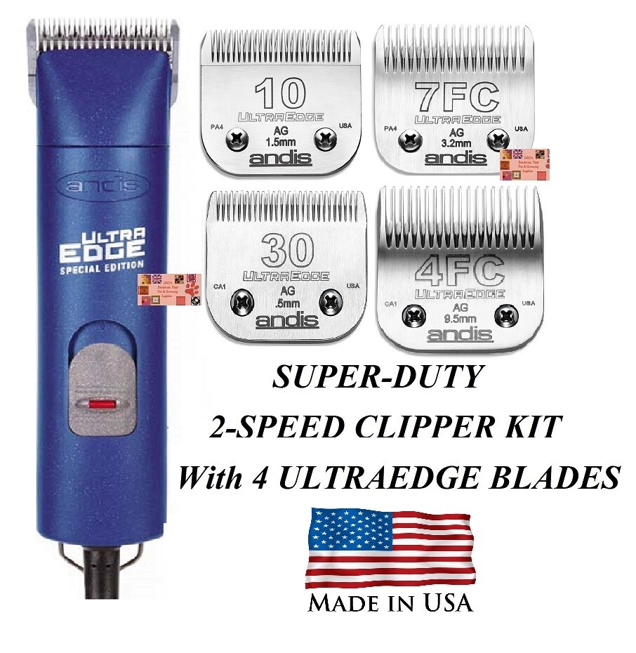 Andis SUPER Speed Clipper SET w/ Ultraedge Blades PRO DOG CAT HORSE  Grooming