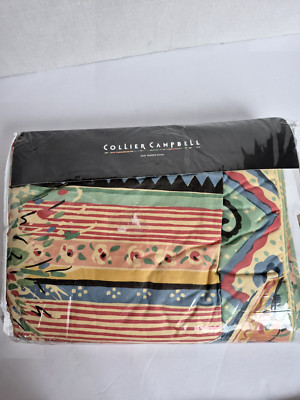 NEW Vintage Collier Campbell Gypsy Dance Flowers King Bed Pillow Sham 1990 s NOS