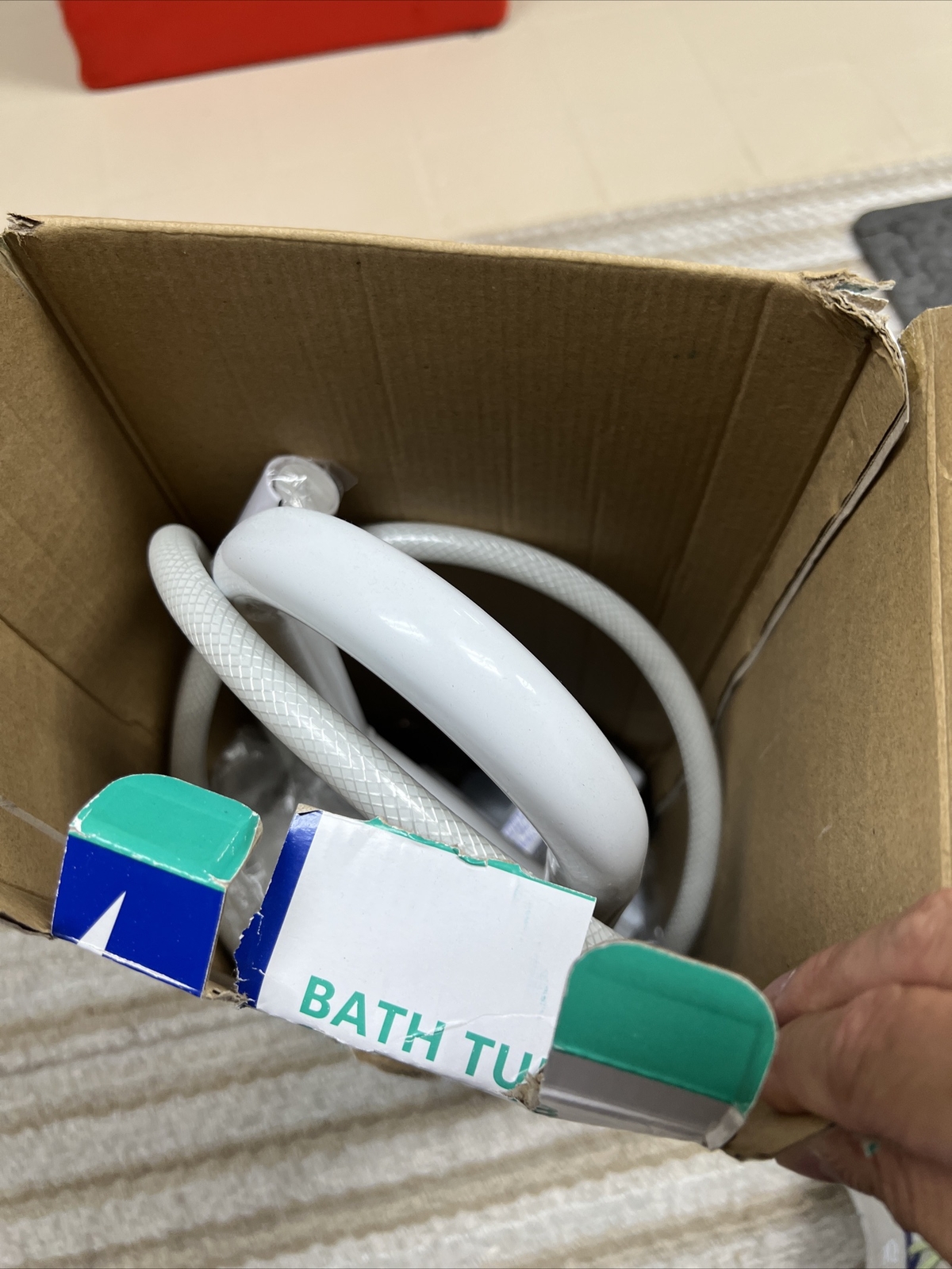 Medline White Clamp On Bath Tub Safety Bar Handle New Open Box