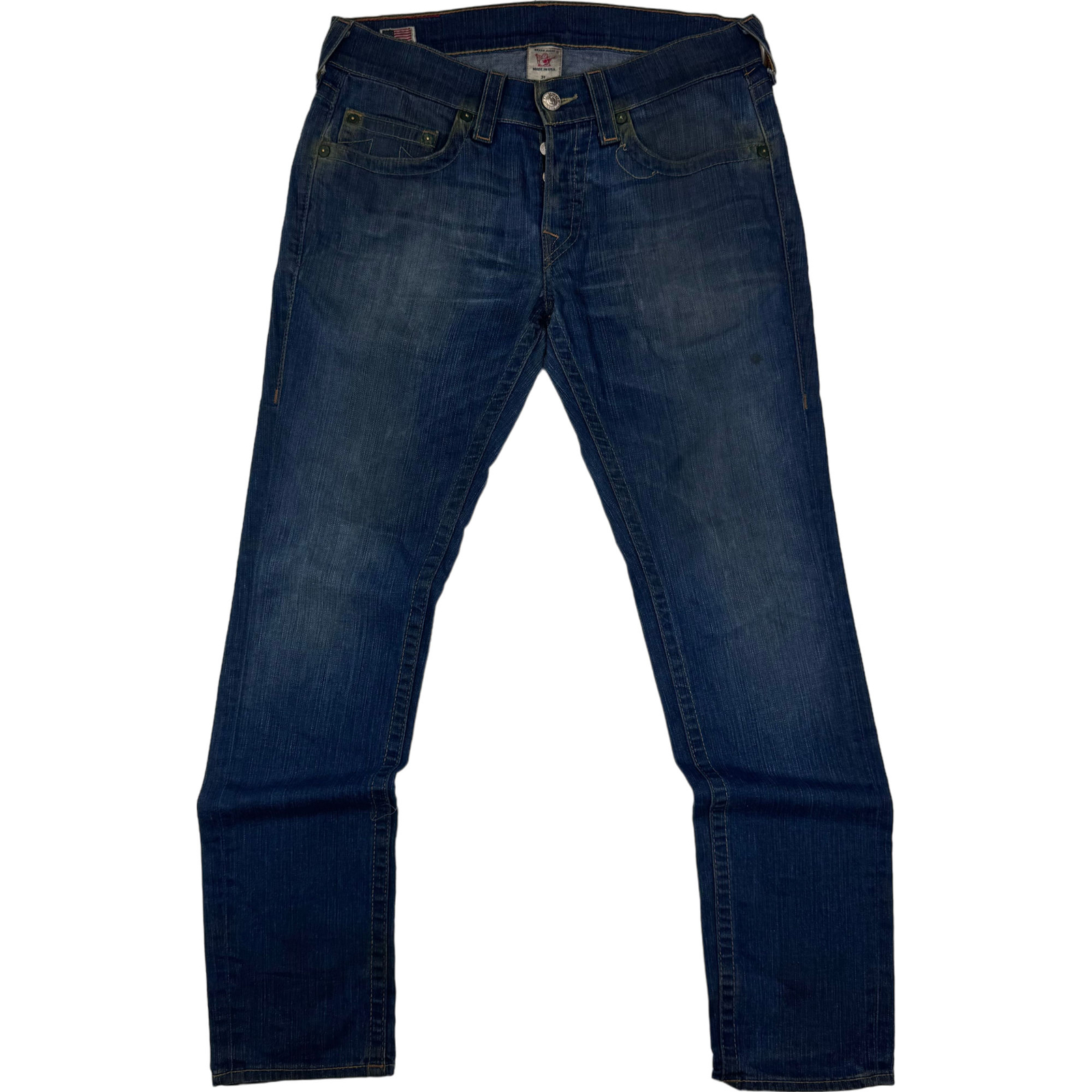 True Religion Rocco Men's Straight Jeans, Blue, Recommended Size 33 image 2