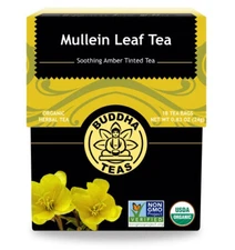 Buddha Tea Organic Mullein Leaf Infusion Tea, 18 Tea Bags