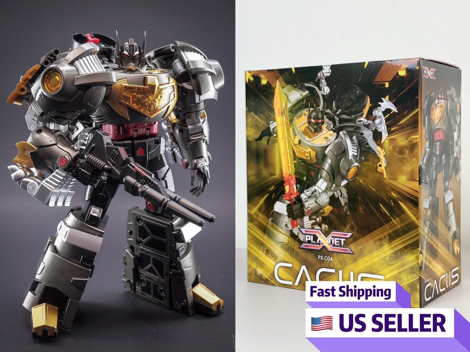Transformers Planet X PX-C04 Cacus Grimlock Masterpiece Dinobots MISB USA Seller