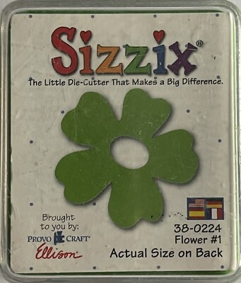 Vintage Sizzix Die #38-0224 Flower #1 Spring Summer Easter Garden Nature Grass