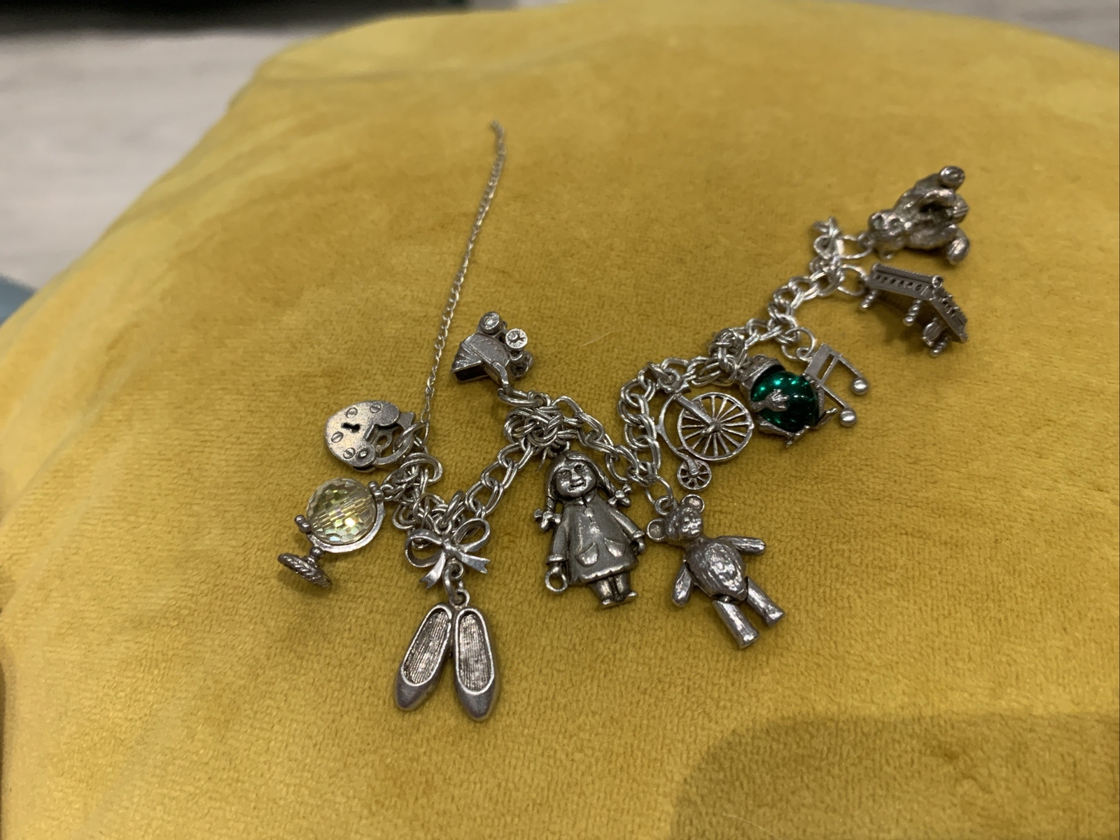 silver charm bracelet with charms vintage eBay