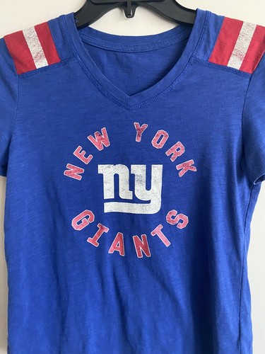 NFL New York Giants Shirt Girl’s Blue T-Shirt Size 14 - Picture 2 of 3