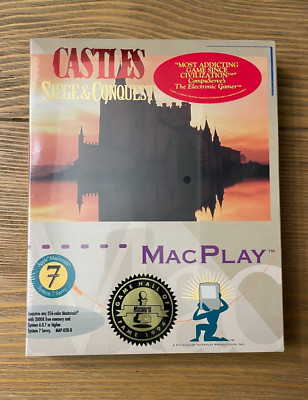 NOS, Sealed, Castles Siege & Conquest for Apple Macintosh 68K System 6 or OS 7