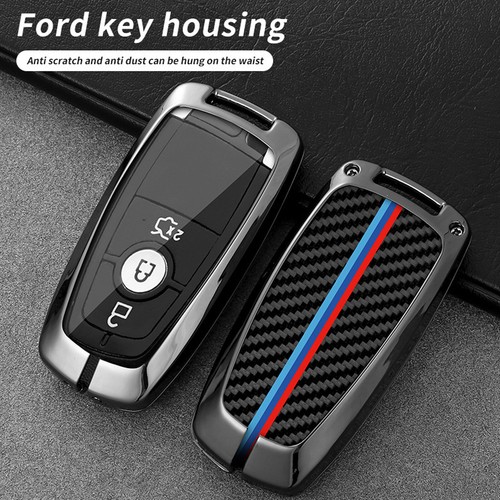 Zinc Alloy Smart Key Fob Cover Case For Ford Mustang Fusion F-150 Edge 2018-2023 - Picture 3 of 21