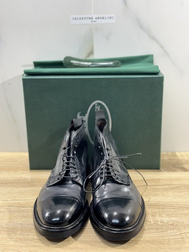 Green George Stivaletto Herren Schwarzes Leder Luxury Handgefertigt Stiefel 44 - Bild 2 von 6