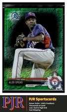 2017 Bowman #BCP68 Alex Speas Texas Rangers  Chrome Prospects Green Shimmer