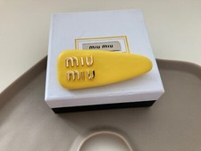 Miu Miu Logo Bright Hairclip. Authentic. Excellent condition.
