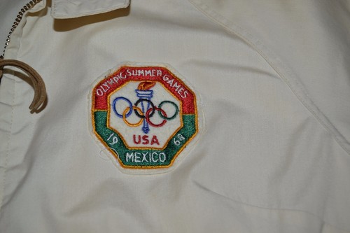A18- Vintage Olympic Summer Games USA Mexico 1968 Jacket Size 12 - Picture 2 of 5