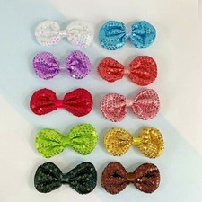 Shiny Sequin Glitter DIY Bows Package of 10 Colors