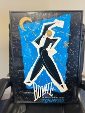 RARE Original Vintage 1983 David Bowie "Serious Moonlight" Tour Poster Framed!!!