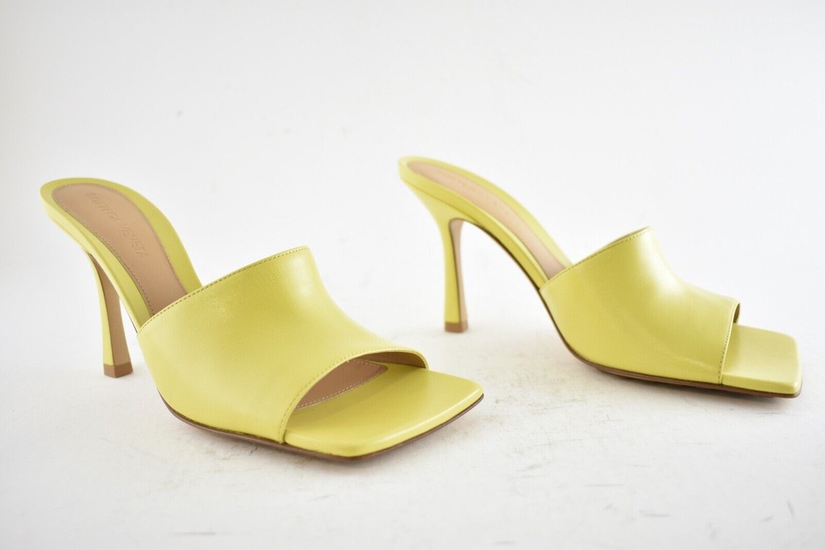 Bottega Veneta Stretch Square Toe Pear Leather Sandal Backless