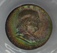 1958-D  .50   ANACS   MS 66 FBL   Franklin Half Dollar, Benjamin Half,Bell Half